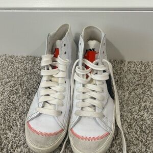 Nike Blazer White and Black High-Top Sneakers